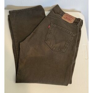 Levi 501 Men's Button Fly Jeans Size 36x30 Made In Columbia 2004 Brown Vintage